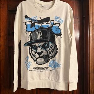 Men's Cream Graphic Crewneck Sweater